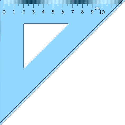 Triangular blue ruler free image download