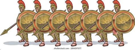 Ancient Greek Hoplite Phalanx Shield Wall Stock Vector (Royalty Free) 1894397077 | Shutterstock