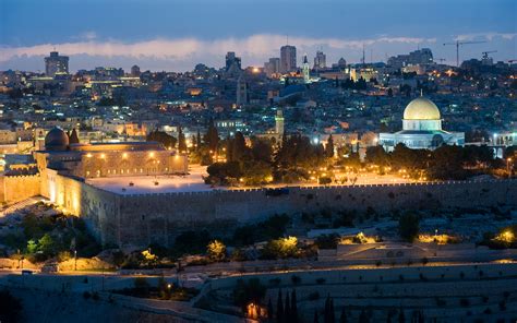 Fondos de Pantalla 3840x2400 Israel Casa Templo Jerusalem Noche Ciudades descargar imagenes
