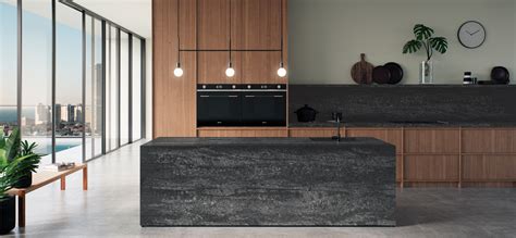 Black Tempal Caesarstone Quartz | Countertops, Cost, Reviews