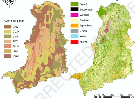 (A) Types of soil and (B) types of land use and cover used as input in... | Download Scientific ...