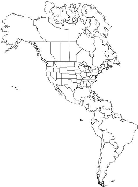 Americas Outline Map - Worldatlas.com