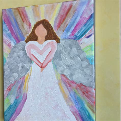 Religious Gift Angel Painting Christian Artwork Religious | Etsy