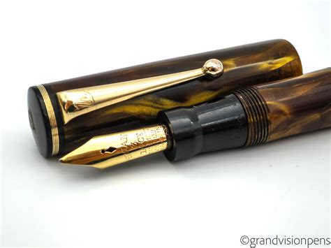 Vintage SWAN Leverless Fountain Pen by Mabie Todd 14k Gold BB Italic F– Grand Vision Pens