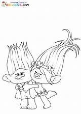 Coloriage Les Trolls 3 à Imprimer sketch template