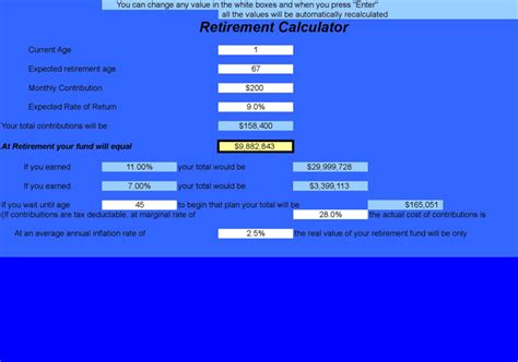 Free Retirement Savings Calculator - xls | 42KB | 16 Page(s)