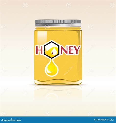 Honey Bottle Design stock vector. Illustration of design - 107598824