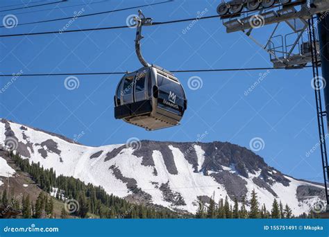 Gondola Chair Lifts Operate at Main Lodge at Mammoth Mountain Ski Area in the Eastern Editorial ...