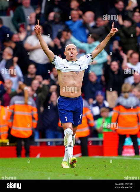 Tottenham Hotspur's Richarlison celebrates scoring their side's third ...