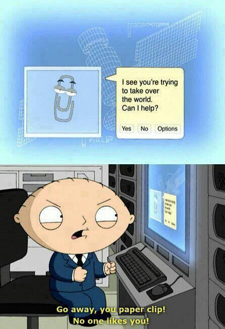 Pin by Tash on // funnyyy! // | Family guy meme, Family guy, Paper clip