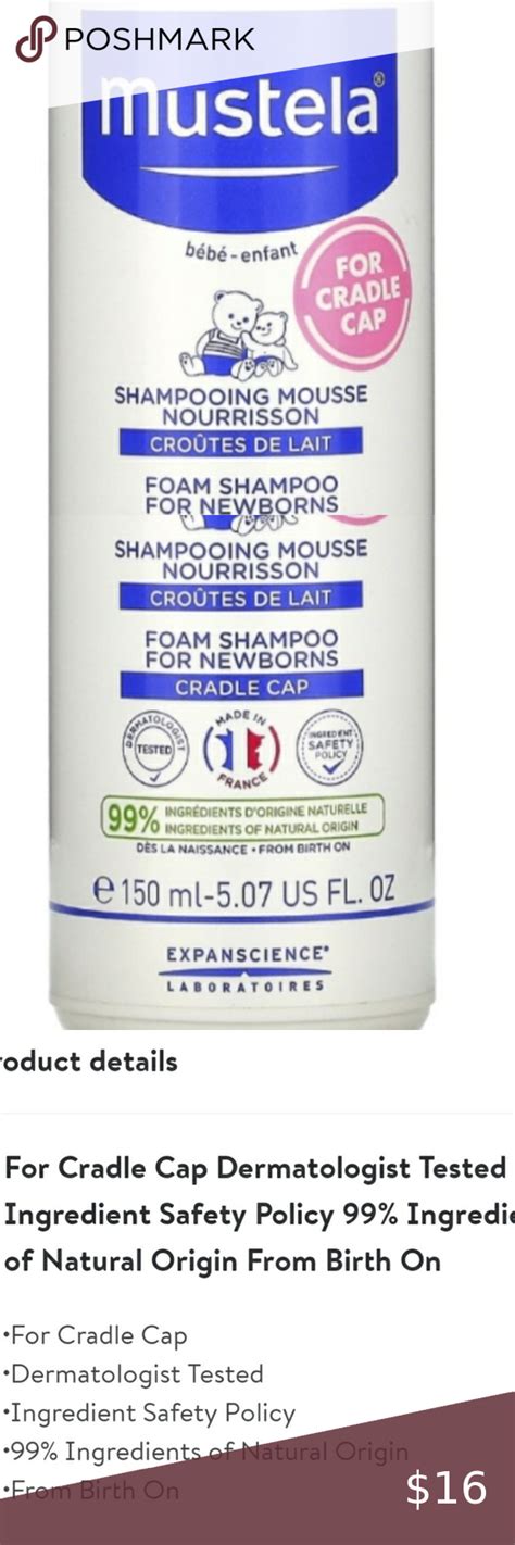 Mustela Foam Shampoo for Newborns with Cradle Cap. 5.07 FL Oz. New. | Shampoo, Cradle cap, Foam