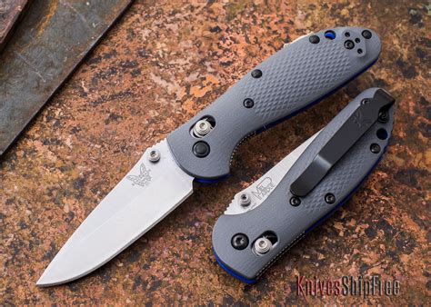 Benchmade Knives: 556-1 Mini-Griptilian - Gray G-10 - CPM 20CV | All Knives Ship Free