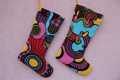 READY To SHiP Yellow Christmas Stocking Set of 2 Modern