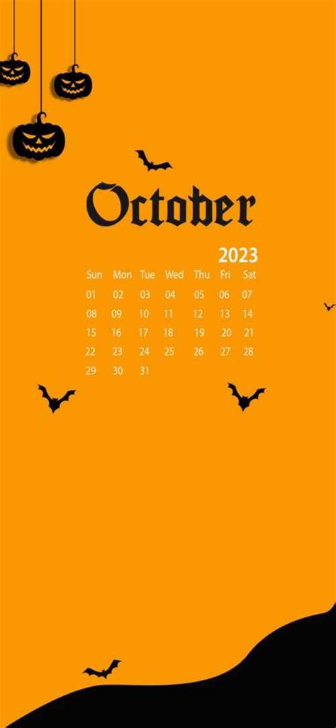 October Calendar Wallpaper 2023 - iXpap