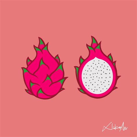 Dragon Fruit Digital Illustration You can start download here https://www.shutterstock.com/g ...