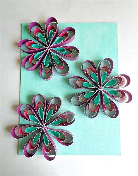 DIY: Paper Flower Wall Art - Running With A Glue Gun