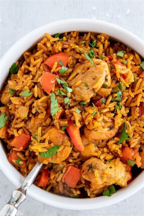 Healthy Jollof Rice Recipe with Chicken - West African One Pot Chicken & Rice | Recipe | Jollof ...