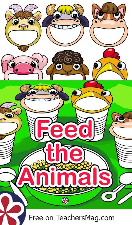 Template Farm Animals for Feeding | Farm animals preschool, Farm activities preschool, Farm ...