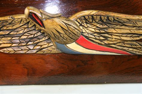 Hand Carved Eagle Wall Sculpture For Sale at 1stDibs