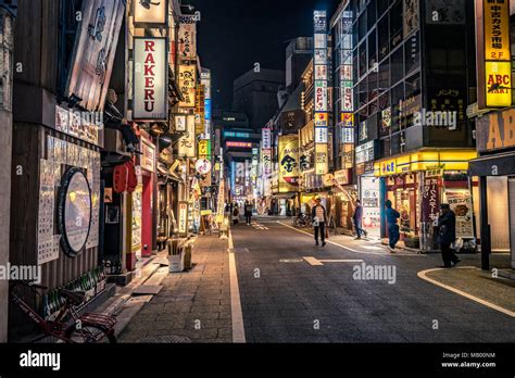 Tokyo, Japan - Streets of Shinjuku precinct at night Stock Photo - Alamy