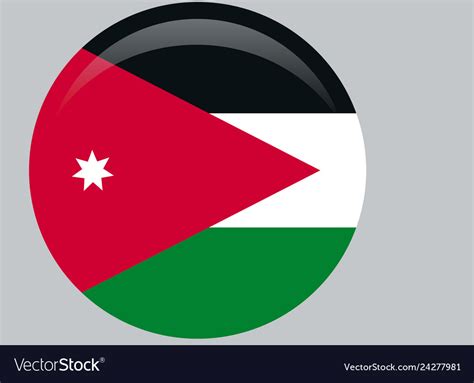 Jordan flag official colors and proportion Vector Image