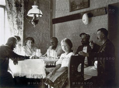 Gustav Klimt with family & friends. The woman on the right is Helene Luise Klimt, his sister-in ...