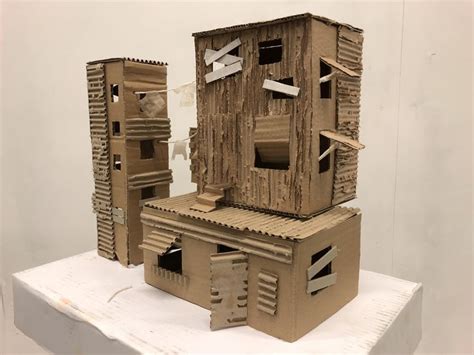 Cardboard Favela Housing Architecture model / sculpture - Secondary Art ...