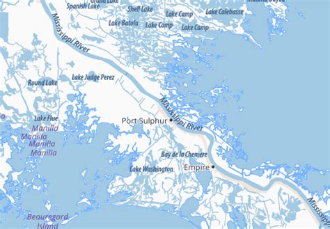 MICHELIN Port Sulphur map - ViaMichelin