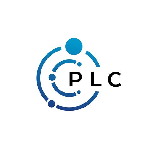 PLC letter technology logo design on white background. PLC creative ...