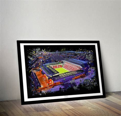 Anfield At Night - Limited Edition Print, Anfield Stadium Print ...