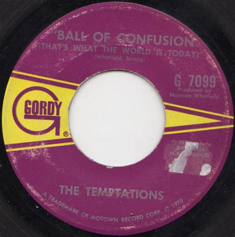 The Temptations – Ball Of Confusion (That's What The World Is Today) (1970, Vinyl) - Discogs