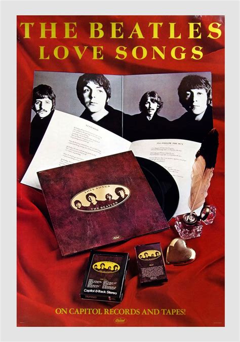 The Beatles Poster 1977 Love Songs New Album Promo Beatles Records ...