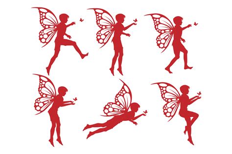 Fairy Boys Silhouette Collection Graphic by curutdesign · Creative Fabrica