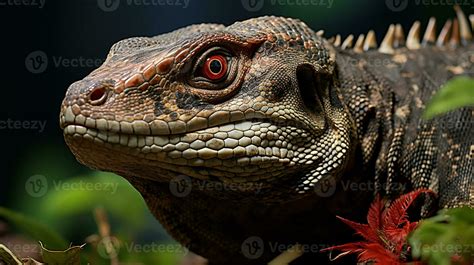 Close-up photo of a Monitor Lizard looking in their habitat. Generative AI 29856535 Stock Photo ...