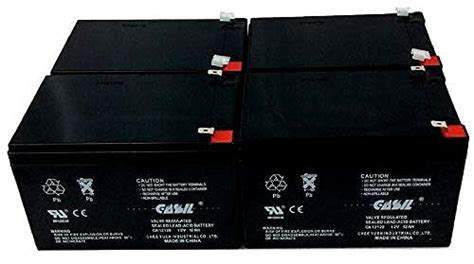 4 Pack CASIL 12v 12ah F2PTV Beamer Electric Scooter Battery Rad2Go ...