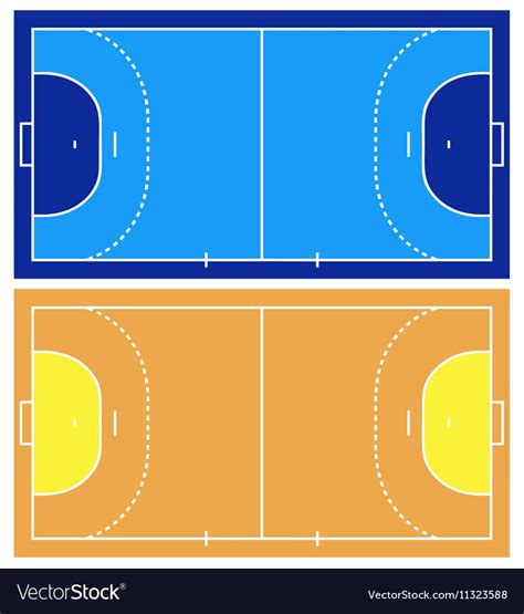 Handball court Royalty Free Vector Image - VectorStock