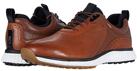 Johnston & Murphy Waterproof XC4(r) Golf H1-Luxe Hybrid Sneaker (Tan Waterproof Full Grain) Men ...