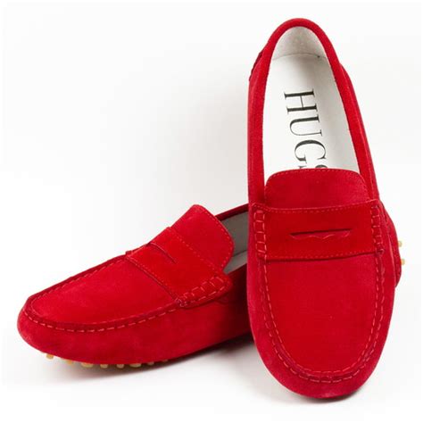 Red Mens Loafers 5 | Hugs & Co. bright red suede men's loafe… | Flickr