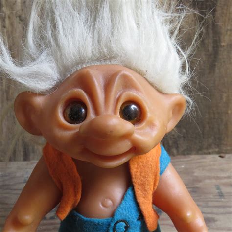 Original Vintage 1977 Dam Troll Doll Boy made in Denmark with