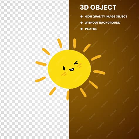 Premium PSD | Vector cute sun icon