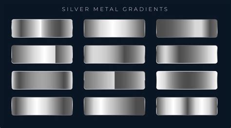 silver or platinum gradients set - Download Free Vector Art, Stock Graphics & Images