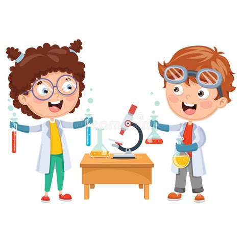 Ejemplos Del Vector De Los Niños Que Tienen Lección De La Química Ilustración del Vector ...