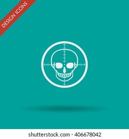 Illustration Crosshair Icon Skull Stock Vector (Royalty Free) 379778782