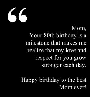 80th Birthday Wishes & Messages for Mom, Dad and Friends Happy 80 Birthday Quotes, Birthday ...