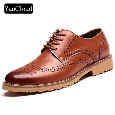 Vintage Male Brogues Pointed Toe Business Oxford Shoes for Men 2018 Fall Winter Casual Shoes Men ...