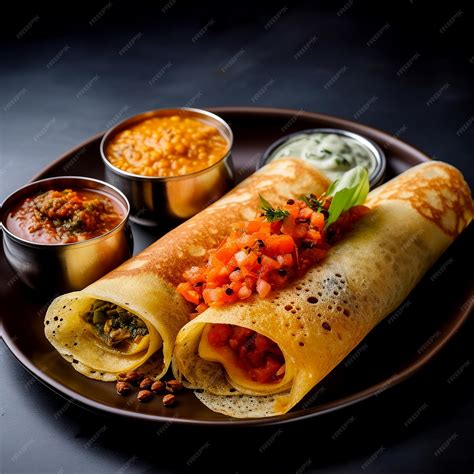 Premium AI Image | South Indian Elegance Enjoying the Classic Masala Dosa Delight