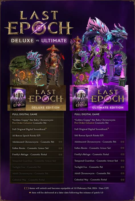 Last Epoch Deluxe and Ultimate Editions - News - Last Epoch Forums