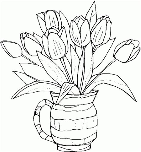 Printable Spring Flower Coloring Pages - Coloring Home