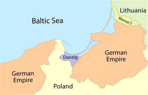 The Free State of Danzig - Gdansk Bay Borderlines 1939 | Danzig ...