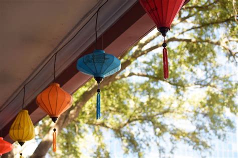 Free stock photo of chinese lanterns, daylight, hanging